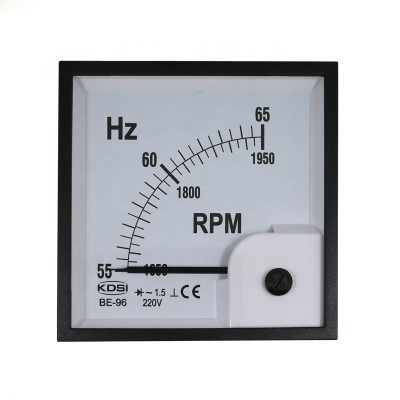 High quality professional BE-96 55-65Hz 1650-1950rpm 220v  analog panel frequency Hz+ rpm meter