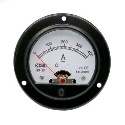 Safe to operate BO-65 DC60mV 400A dc round analog panel meter