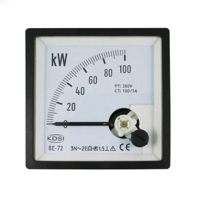 Original manufacturer high Quality BE-72 3P3W 100kW 380V 100/5A analog panel kW meter