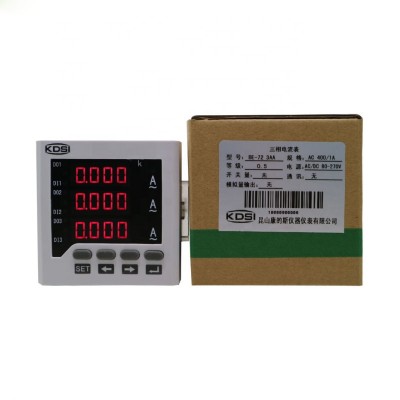 High precision BE-72 3AA AC400/1A three phase digital ac ammeter panel meter