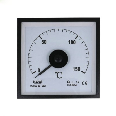 CE certificate wide angle BE-96W DC4-20mA 150C analog panel amp temperature meter