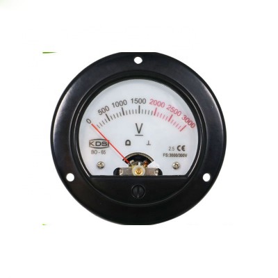 Classical round type BO-65 DC300V 3000V with backlighting DC6V analog panel voltage meter