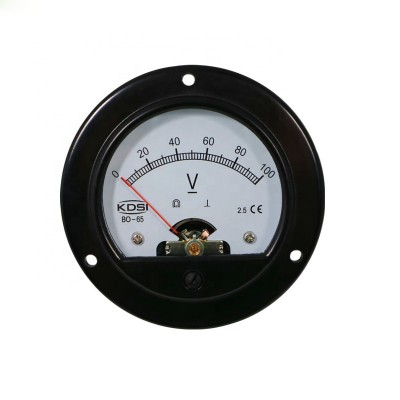 High quality professional BO-65 DC100V analog panel round voltmeter