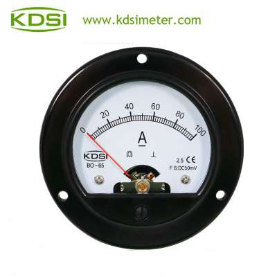 CE Approved BO-65 DC50mV 100A analog round panel price of ammeters