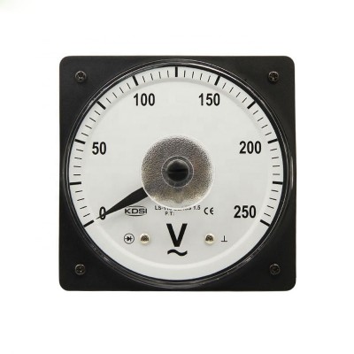 CE certificate LS-110 AC250V rectifier wide angle marine analog ac panel mount voltmeter