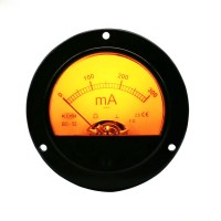 Small & high sensitivity BO-52 DC300mA analog  backlighting panel mount round milliammeter