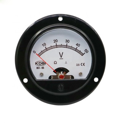 Factory direct sales BO-65 DC50V analog dc panel round voltmeter